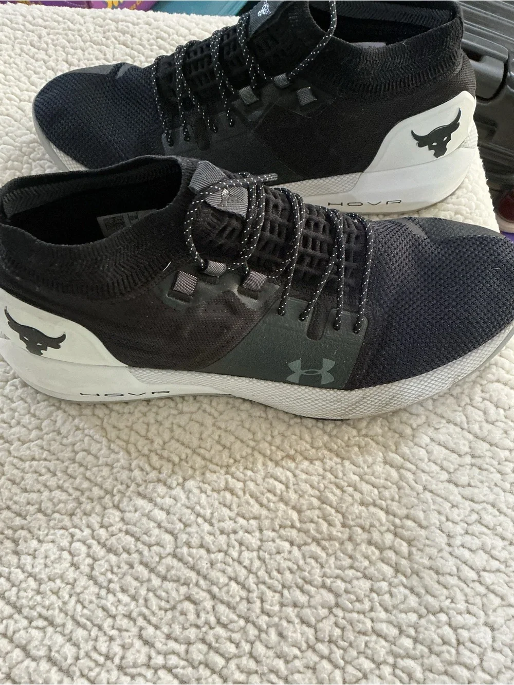 Under Armour Men’s Black and White HOVR Athletic Trainers